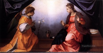 Andrea del Sarto Painting - Anunciación manierismo renacentista Andrea del Sarto